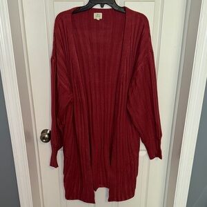 EUC Blue Buttercup Cozy Ribbed Cardigan